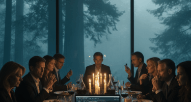 Silicon valley tech elite discussing progress